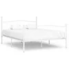 Image de vidaXL Bedframe met lattenbodem metaal wit 200x200 cm284453