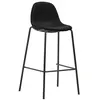 Image de Lot de 6 chaise de bar Vidaxl H. 99 cm non pliable interieur en plastique noir