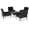 Image de Salon de jardin modulable vidaxl polyethylene 5 personnes 5 pieces