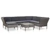 Image de Salon de jardin modulable Vidaxl resine tressee gris 8 pieces 69 x 60 x 67 7 personnes