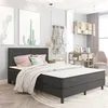 Image de vidaXL Boxspringframe stof grijs 140x200 cm287456
