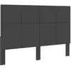 Image de Tête de lit Gris foncé Tissu 160x200 cm