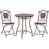 Image de Ensemble de bistro 3 pcs mosaïque Carreau céramique Terre cuite