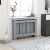 Image de Cache-radiateur - VIDAXL - Anthracite - MDF - Espace de rangement pour livres et cadres photo