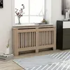 Image de Cache-radiateur en MDF 152x19x81 cm - VIDAXL - Brun - Design moderne à lattes