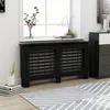 Image de Cache-radiateur Noir - VidaXL - 152x19x81 cm - MDF - Espace de rangement pour livres et ornements