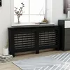 Image de Cache-radiateur - VIDAXL - Noir - MDF - Design à lattes