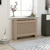 Image de Cache-radiateur en MDF brun - vidaXL - 112x19x81 cm - Design moderne à lattes
