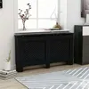 Image de Cache-radiateur Noir - VIDAXL - 152x19x81 cm - MDF - Espace de rangement pour livres et ornements