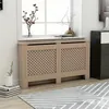 Image de Cache-radiateur en MDF brun - vidaXL - 152x19x81 cm - Design moderne à lattes