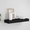 Image de Étagère murale flottante avec tiroir Noir 80x25x8 cm