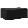 Image de Salon de jardin Vidaxl polyethylene noir 143.0 x 225 x 90