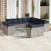 Image de vidaXL Salon de jardin - 1 canapé d'angle 5 pièces + 1 table basse - Aluminium Anthracite