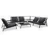 Image de Salon de jardin vidaxl aluminium 5 personnes 5 pieces