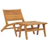 Image de Chaise vidaxl exterieur non pliable en teck H. 65 cm bois