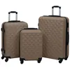 Image de vidaXL Ensemble de valises rigides 3 pcs Marron ABS 92418