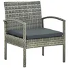 Image de Lot de 2 chaise vidaxl exterieur non pliable en resine tressee H. 72 cm gris