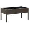Image de Table de jardin Marron 75x40x37 cm Résine tressée