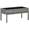 Image de Table de jardin Gris 75x40x37 cm Résine tressée