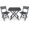 Image de Ensemble de bistro pliable 3 pcs Plastique Anthracite