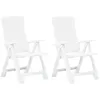 Image de Chaises inclinables de jardin lot de 2 Plastique Blanc