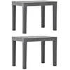 Image de Bancs de jardin lot de 2 Moka Plastique