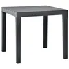 Image de Table de jardin Anthracite 78x78x72 cm Plastique