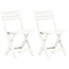 Image de Chaises de jardin pliables lot de 2 Plastique Blanc