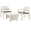 Image de vidaXL Salon de jardin - 2 chaises + 1 table - Plastique Blanc