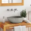Image de Lavabo en pierre de rivière Ovale (37 46)x(29 36) cm