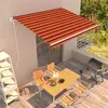 Image de vidaXL Luifel automatisch uittrekbaar 400x300 cm oranje en bruin3051203