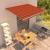 Image de vidaXL Luifel handmatig uittrekbaar 400x300 cm oranje en bruin3051216