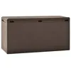 Image de vidaXL Boîte de Rangement de Jardin Coffre de Stockage Boîte de Stockage Coffre de Rangement Extérieur Patio Terrasse Marron 49447