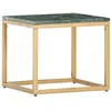 Image de vidaXL Salontafel 40x40x35 cm echt steen met marmeren textuur groen286437