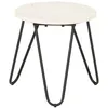 Image de vidaXL Table Basse Table d'Appoint Table de Salon Canapé Salle de Séjour Maison Intérieur Blanc 40x40x40 cm Pierre Véritable et Texture Marbre