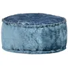 Image de Pouf Rond Velours 40x20 cm Bleu