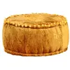 Image de vidaXL Pouf rond 40x20 cm velours mosterdkleurig287568