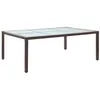 Image de Table a manger fixe sans tiroir rectangulaire en verre L 200 cm