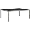 Image de Table à manger d extérieur Gris 200x150x74 cm Résine tressée