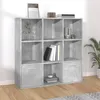 Image de Bibliothèque Gris béton 98x30x98 cm Bois d'ingénierie
