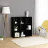 Image de Bibliothèque noir 98x29x97,5 cm bois d ingénierie