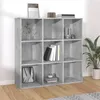 Image de Bibliothèque gris béton 98x29x97,5 cm bois d ingénierie