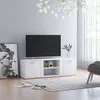 Image de Meuble TV Blanc 120x34x37 cm Bois d ingénierie