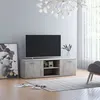 Image de Meuble TV Gris béton 120x34x37 cm Bois d'ingénierie