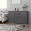 Image de Buffet Gris 120x35,5x75 cm Bois d ingénierie