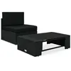 Image de Salon de jardin 2 pcs Résine tressée Noir