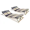 Image de Sommiers à lattes sans matelas 2 pcs avec 42 lattes 70x200 cm