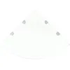 Image de vidaXL Hoekschappen 2 st met chromen dragers 45x45 cm glas transparant3051594
