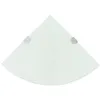Image de vidaXL Hoekschappen 2 st met chromen dragers 35x35 cm glas wit3051599