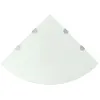 Image de vidaXL Hoekschappen 2 st met chromen dragers 45x45 cm glas wit3051600